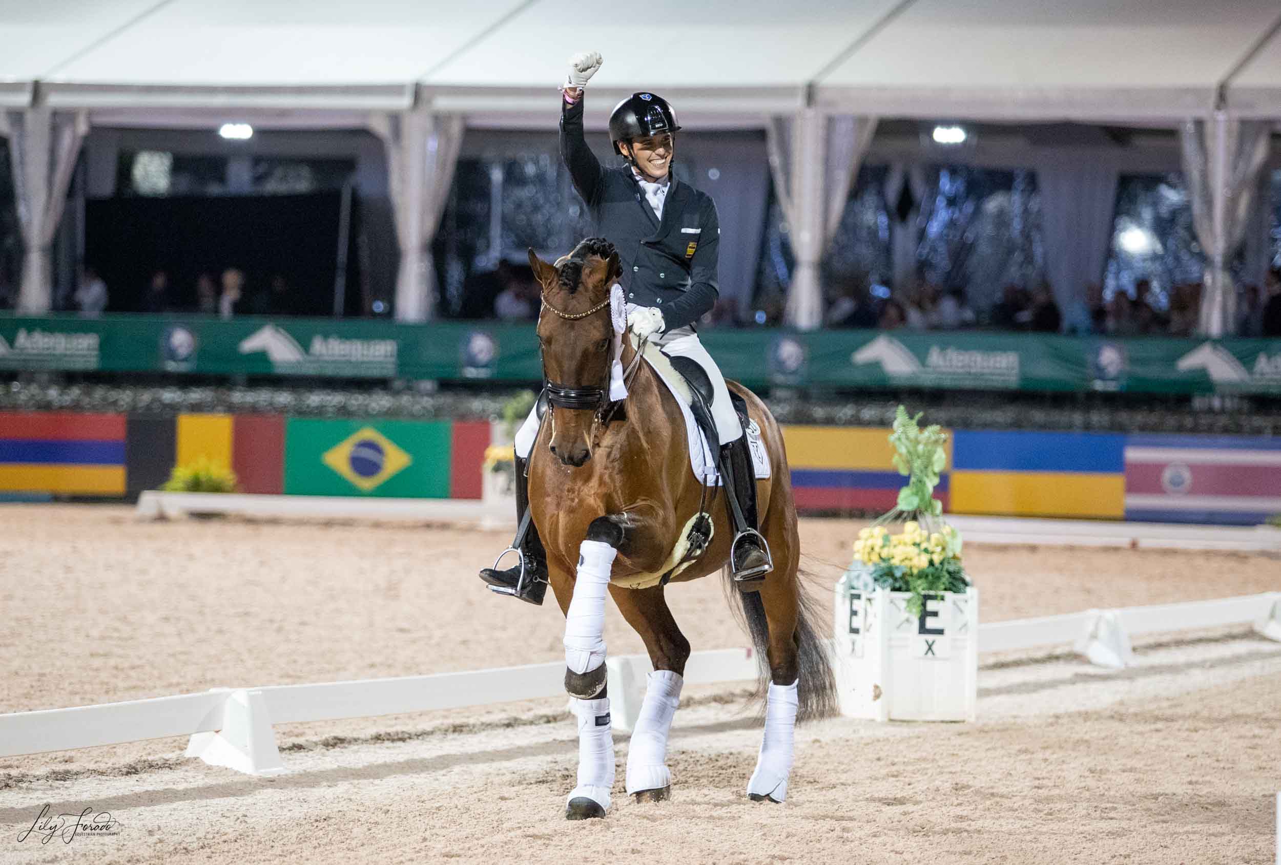 Pablo Gómez, cuarto con un nuevo r´ecord personal en la Kur del CDI4* de Wellington.