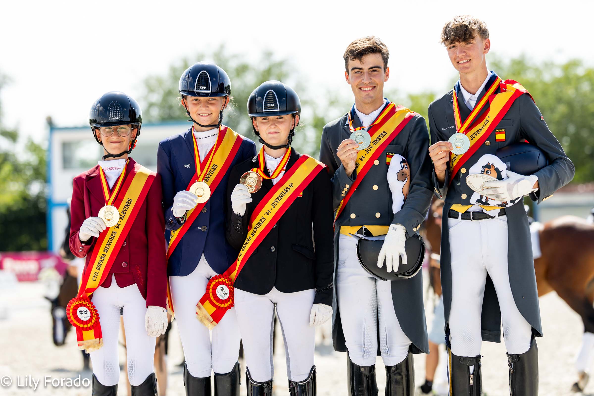 Lucia Castillo, Ixone Lacunza, Hugo Melida y Javier Guillén; Campeones de España 2024.